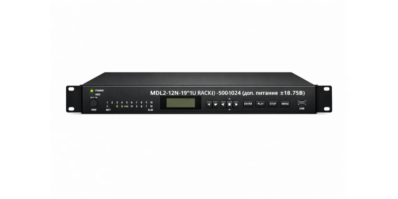 Цифровой аудиорегистратор MDL2-12N-19"1U RACK(I)-500-1024 (доп. питание)
