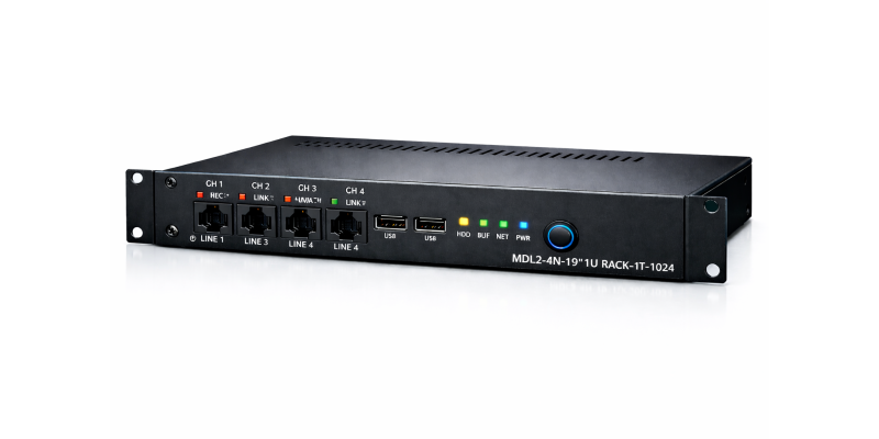 Цифровой аудиорегистратор MDL2-4N-19"1U RACK-1T-1024