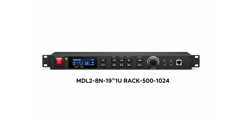 Цифровой аудиорегистратор MDL2-8N-19"1U RACK-500-1024